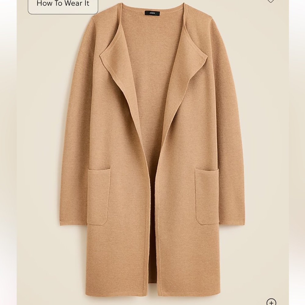 JCrew Juliette Collarless Sweater Blazer